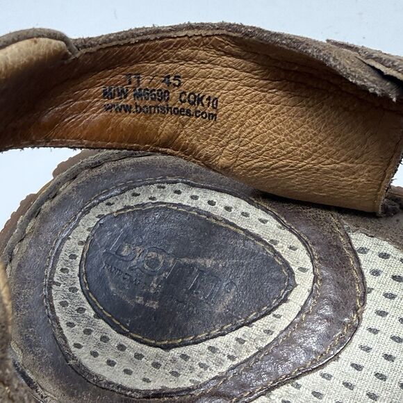 Born Fisherman Sandals Mens 11 Brown Leather Casual Comfort Shoes Handcrafted main image 6